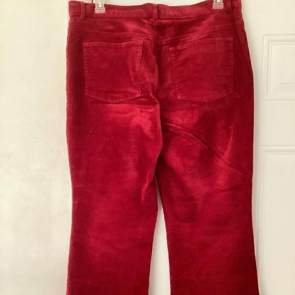 𝅺chaps CORDUROY DEEP RED WOMAN PANTS SIZE US 14​ - Picture 5 of 10